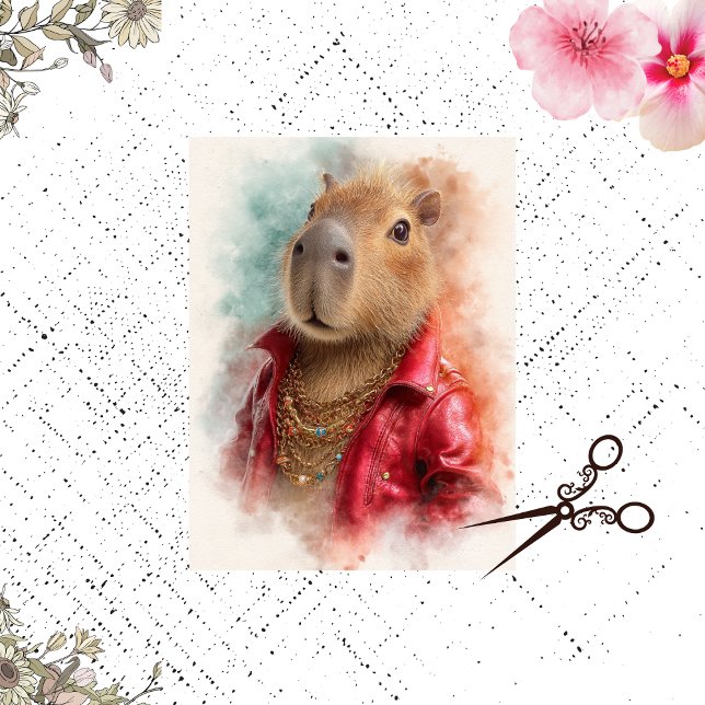 Papel De Seda Dissociação de Capybara Urban Jungle Chic (Criador carregado)
