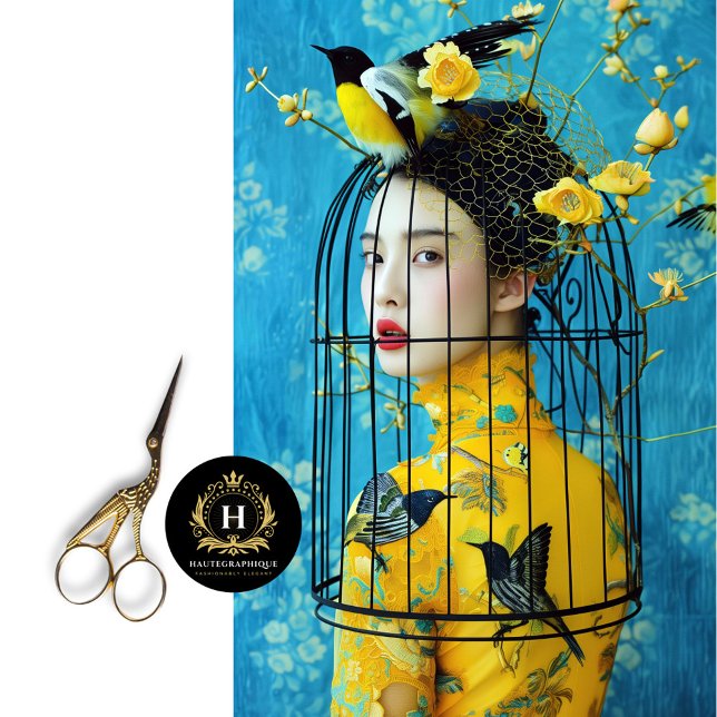 Papel De Seda Dissociação de Chapéus Florais Amarelos Vibrantes (Criador carregado)