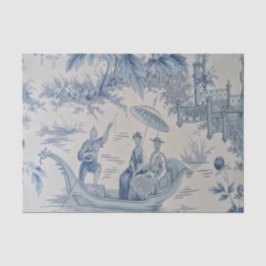 Papel De Seda Dissociação de Chinoiserie Azul e Branco Chinês