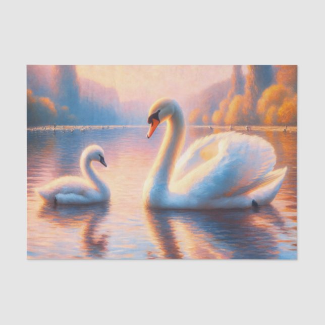 Papel De Seda Dissociação de cisne e cisne (Frente )