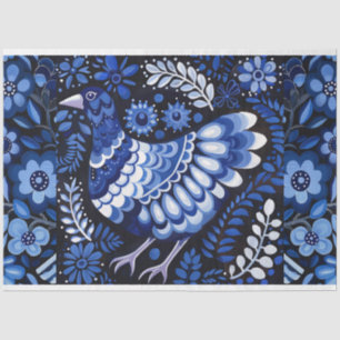 Papel De Seda Dissociação de Colagem de Aves Inspirada na Vintag