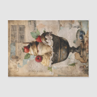 Papel De Seda Dissociação de Colagem do sorvete Sundae