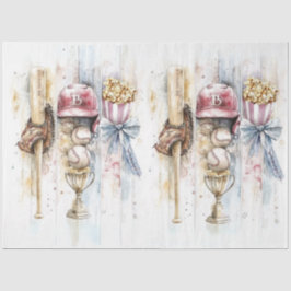 Papel De Seda Dissociação de Colagem Verticais Tema Baseball