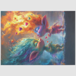 Papel De Seda Dissociação de criaturas brancas brilhantes