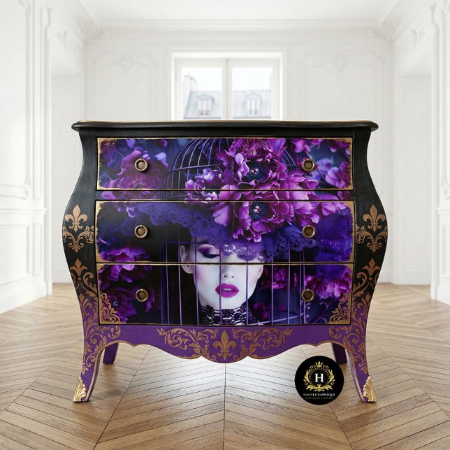 Papel De Seda Dissociação de Danos de Nascente Floral Roxo-Luxuo (Criador carregado)