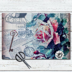 Papel De Seda Dissociação de Ephemera de Chave Floral