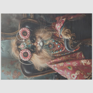 Papel De Seda Dissociação de Estilo de Hippie dos Pares do Cat