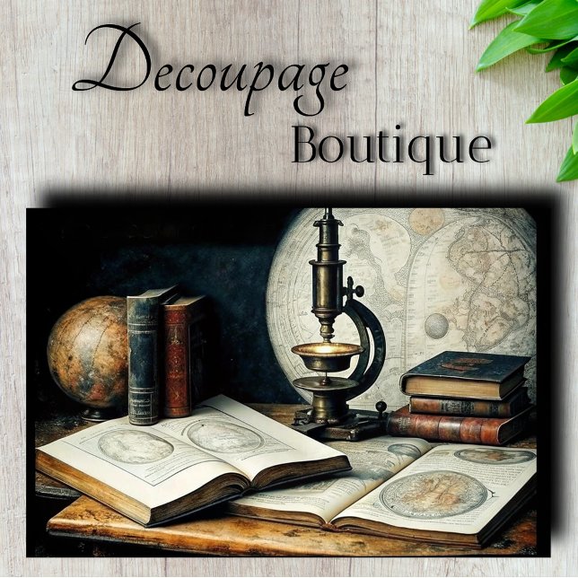 Papel De Seda Dissociação de Estudo de Cartografia Antica (Antique Cartography Study Decoupage Tissue Paper)