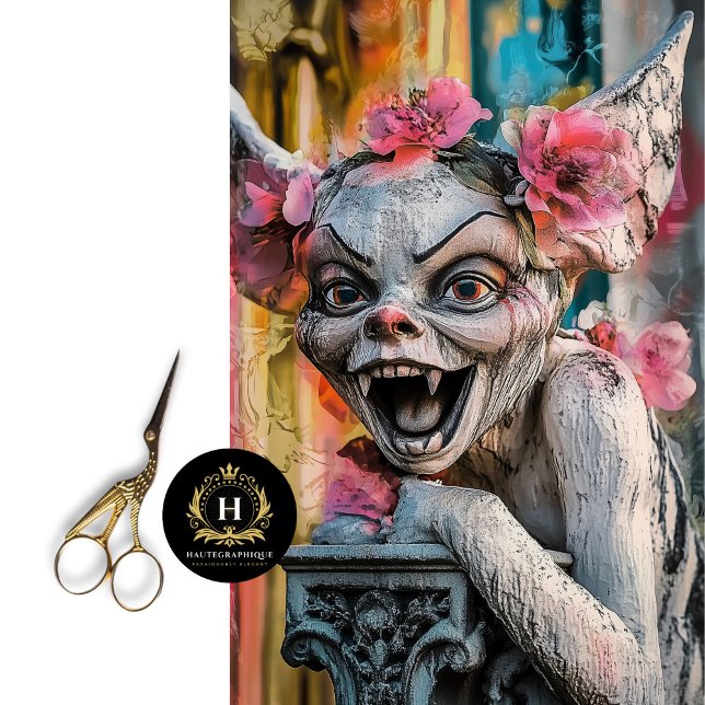 Papel De Seda Dissociação de Flores Rosa Gótica Única (Criador carregado)