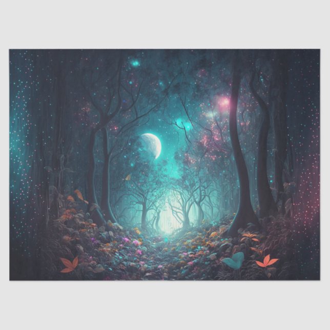 Papel De Seda Dissociação de Florestas Místicas (Frente )