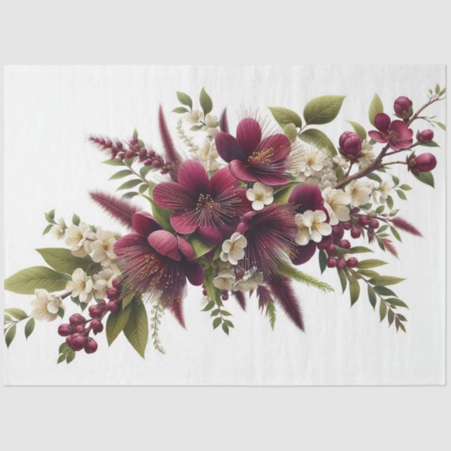 Papel De Seda Dissociação de folhagem do Flor (Frente )