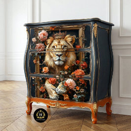 Papel De Seda Dissociação de Frame Floral Coroa Real Rei Leão