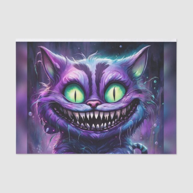 Papel De Seda Dissociação de Gato de Cheshire no Assustador do H (Frente )