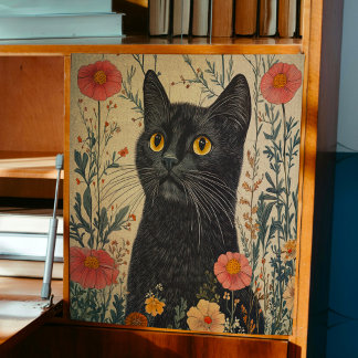 Papel De Seda Dissociação de Gato Negro Whimsso