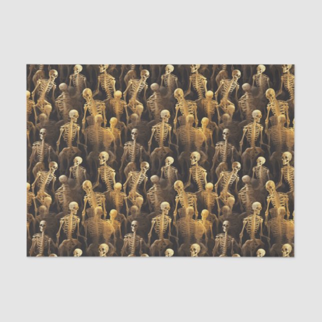 Papel De Seda Dissociação de Halloween por Skeletons assustadore (Frente )