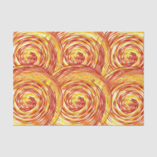 Papel De Seda Dissociação de Mandala Amarelo Vermelho Amarelo
