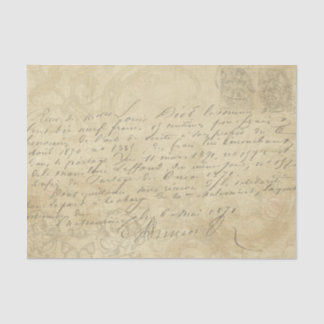 Papel De Seda Dissociação de Mapa de Script Escrito em Mão Vinta