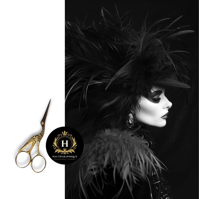 Papel De Seda Dissociação de Moda Branca e Preta Avant-Garde (Criador carregado)