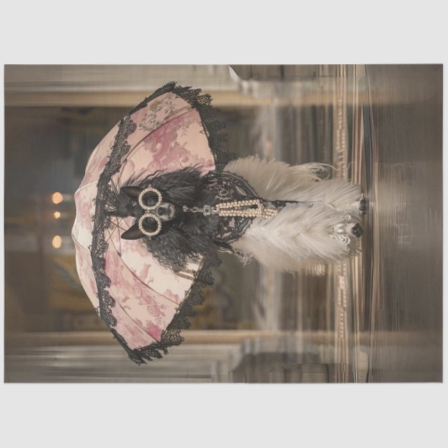 Papel De Seda Dissociação de Moda Impressionante Mostrar Poodô P (Frente )