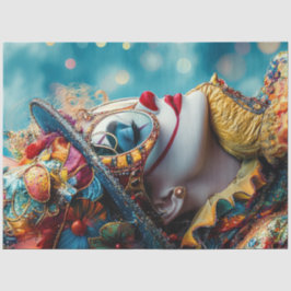 Papel De Seda Dissociação de mulher branca Circus Design