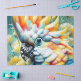 Papel De Seda Dissociação de papagaios amarelos de pássaro-caque