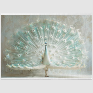 Papel De Seda Dissociação de Pavão Colorido Iridescente