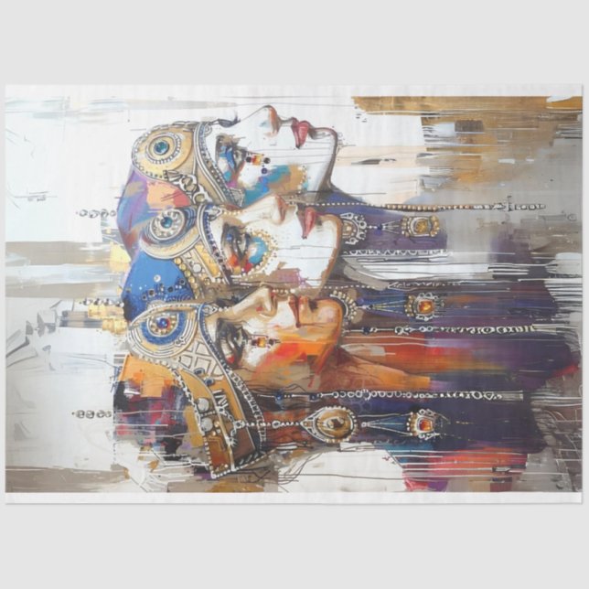 Papel De Seda Dissociação de Portas Femininas Robóticas Egípcias (Frente )