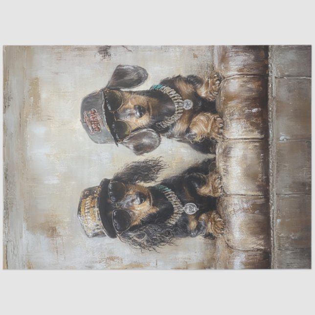 Papel De Seda Dissociação de Rappers de Dachshund (Frente )