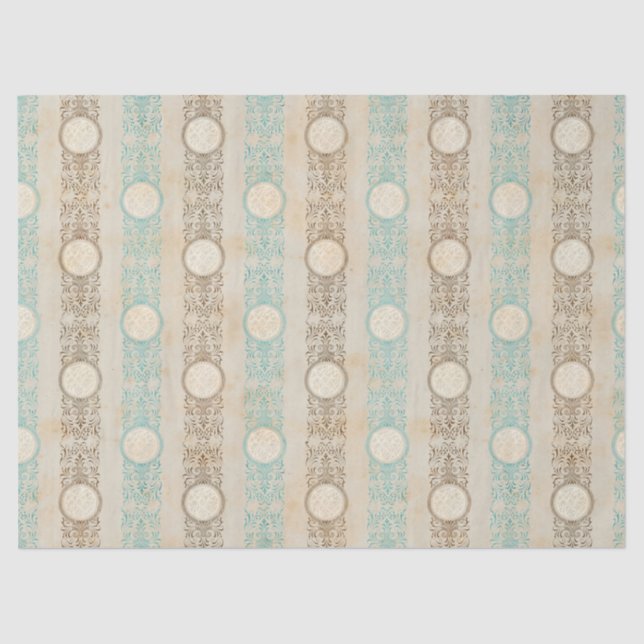 Papel De Seda Dissociação de Rasgos e Stripes Marrons (Frente )