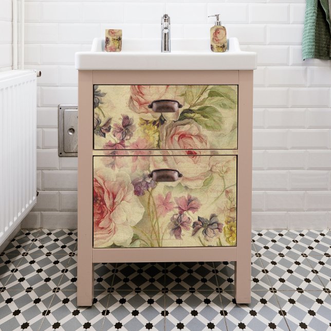 Papel De Seda Dissociação de Script de Ephemera do Buquê Floral  (Criador carregado)