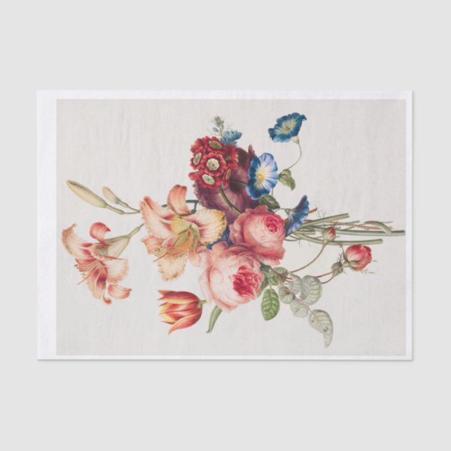 Papel De Seda Dissociação de Separação de Flores Florais (Frente )