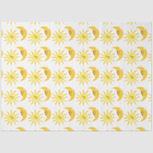Papel De Seda Dissociação de Sol Feliz e Lua