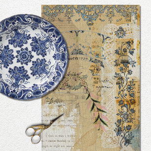 Papel De Seda Dissociação de subúrbios de textura russa da Vinta