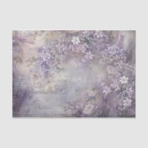 Papel De Seda Dissociação de Tipografia Lilac com Wisteria Flora