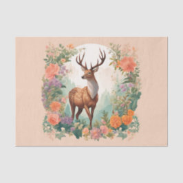 Papel De Seda Dissociação de Veado do Cottagecore