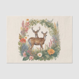 Papel De Seda Dissociação de Veado do Cottagecore