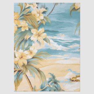 Papel De Seda Dissociação de Vista do Oceano Pastel