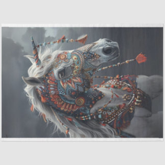 Papel De Seda Dissociação Digital Indiana Pintada Tribal