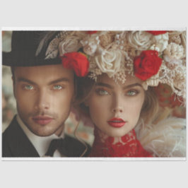 Papel De Seda Dissociação do Casal de Soiree Gatsby