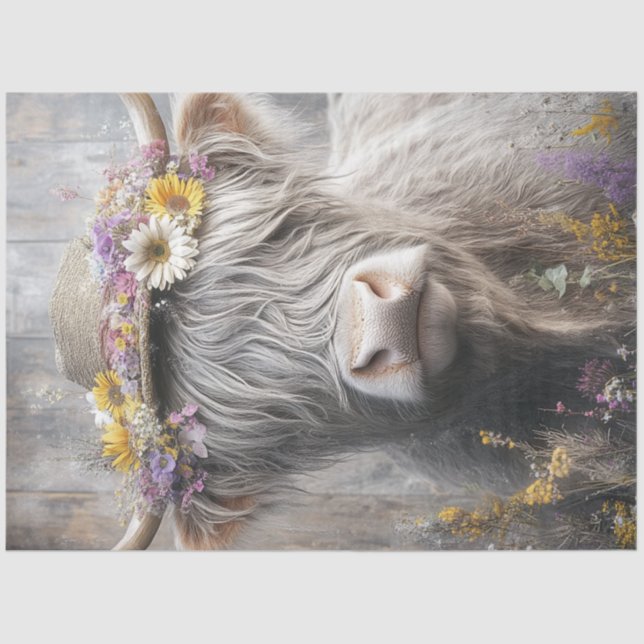 Papel De Seda Dissociação do chapéu de flores altas do alto esca (Frente )