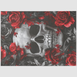 Papel De Seda Dissociação do esqueleto de prata gótica