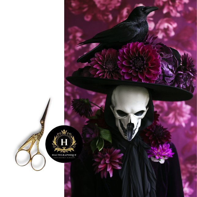 Papel De Seda Dissociação do Esqueleto Gótico Único do Halloween (Criador carregado)