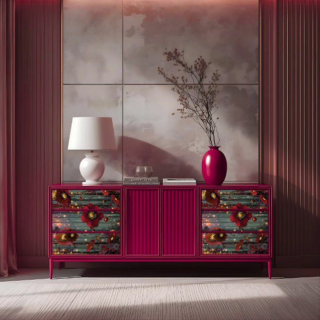 Papel De Seda Dissociação do Flor Vermelho do Ouro Ember (Criador carregado)