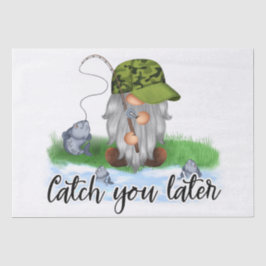 Papel De Seda Dissociação do Gnomo de Pesca