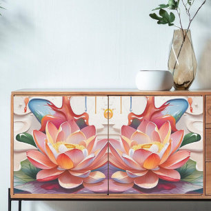 Papel De Seda Dissociação Drivendo a Arte do Lotus