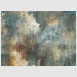 Papel De Seda Dissociação Faux Concluir Abstrato Azul Marrom Bra