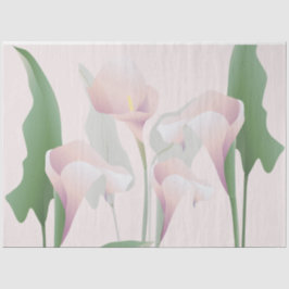 Papel De Seda Dissociação Floral de Lily Calla Rosa