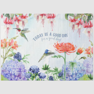 Papel De Seda Dissociação Floral do Jardim das Aquarelas do Humm