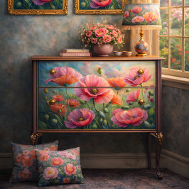 Papel De Seda Dissociação Floral do Jardim Rosa Pópia