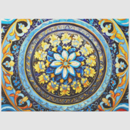 Papel De Seda Dissociação Floral Italiana Medieval